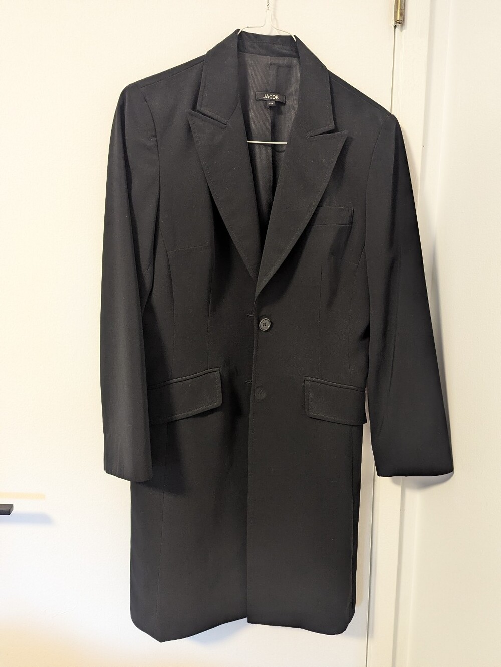 Jacob Black Trench Coat Size 3/4